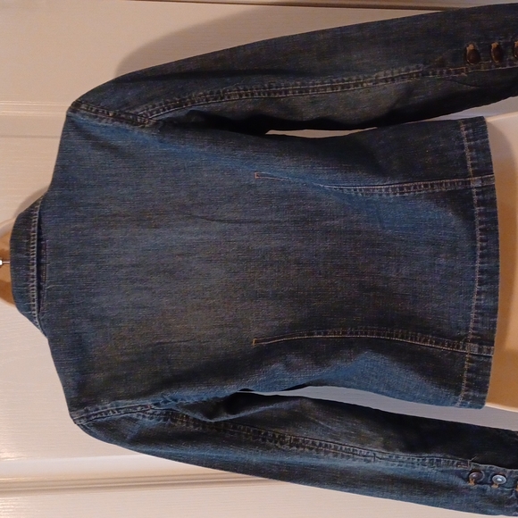 Liz Claiborne Women's Denim Fitted Shirt Jacket Size 0 Petite - Picture 6 of 8